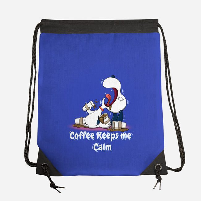 Keeps Me Calm-None-Drawstring-Bag-MaxoArt