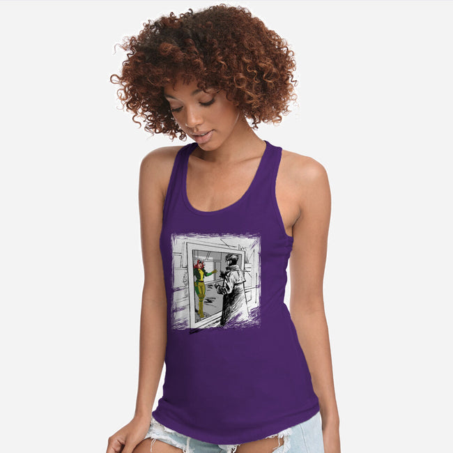 Take On Me Mon Cheri-Womens-Racerback-Tank-zascanauta