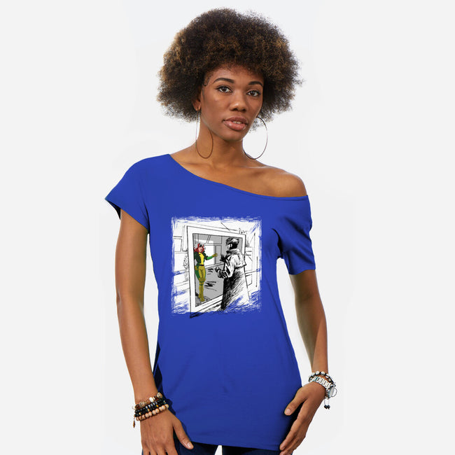 Take On Me Mon Cheri-Womens-Off Shoulder-Tee-zascanauta