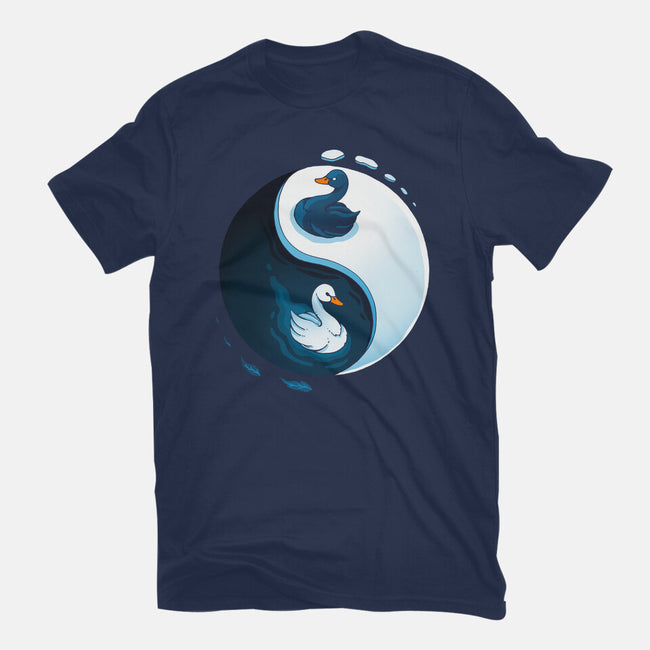 Swan White And Black-Womens-Fitted-Tee-Vallina84