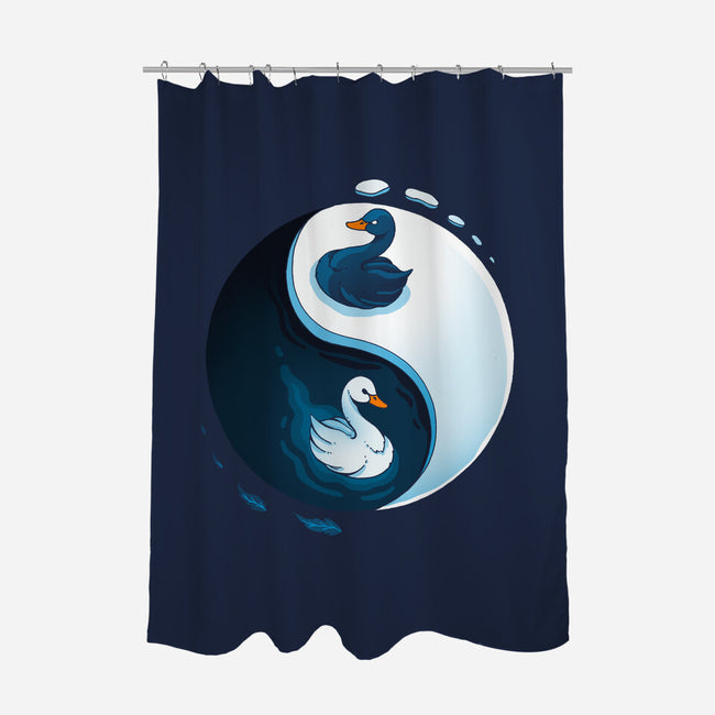 Swan White And Black-None-Polyester-Shower Curtain-Vallina84