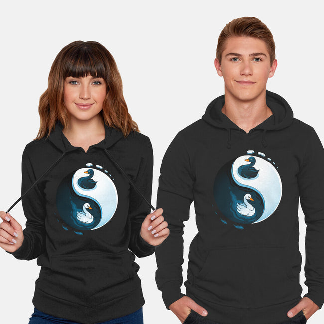 Swan White And Black-Unisex-Pullover-Sweatshirt-Vallina84