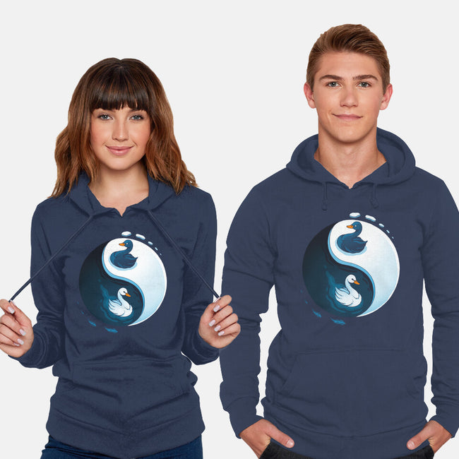 Swan White And Black-Unisex-Pullover-Sweatshirt-Vallina84