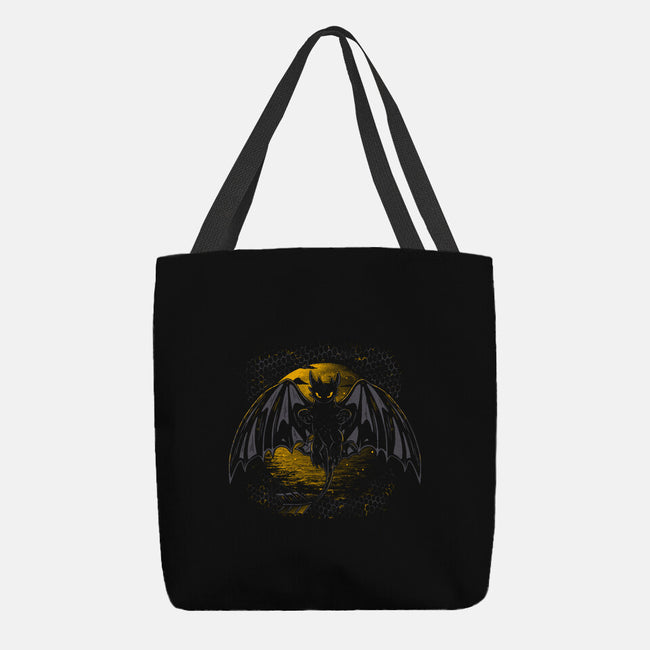 Night Dragon-None-Basic Tote-Bag-yumie