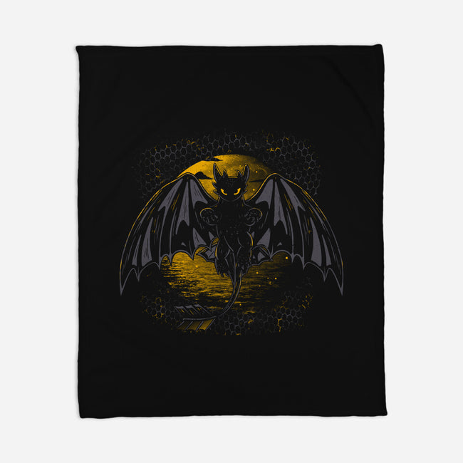 Night Dragon-None-Fleece-Blanket-yumie