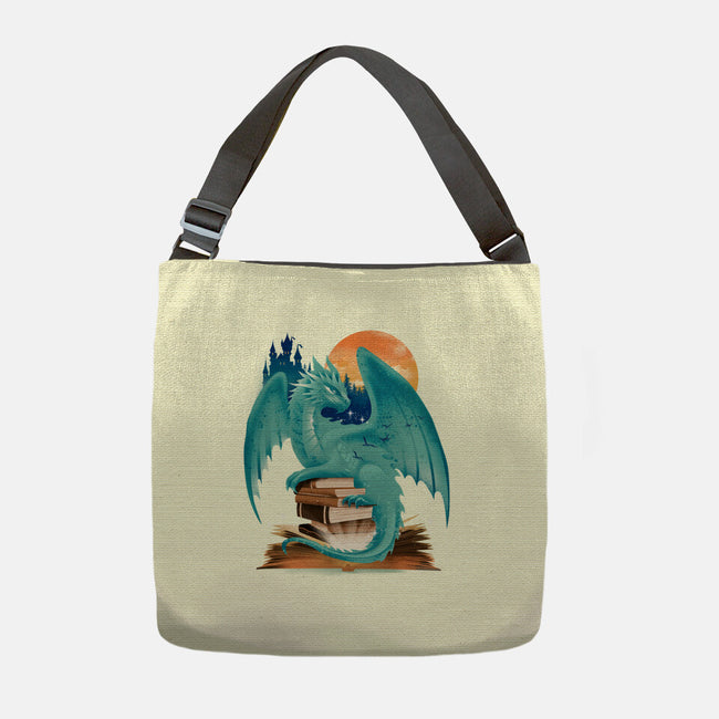 Book Of Dragon And Fantasy-None-Adjustable Tote-Bag-dandingeroz