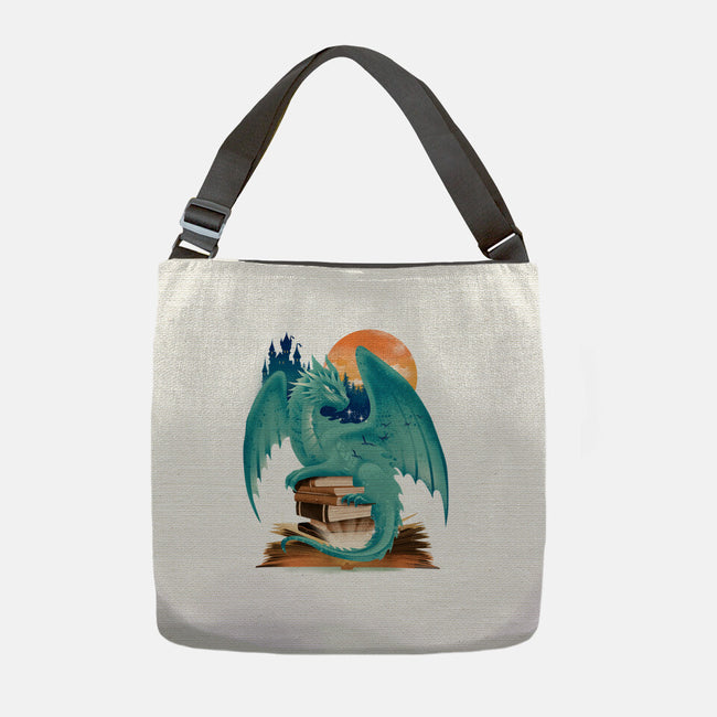 Book Of Dragon And Fantasy-None-Adjustable Tote-Bag-dandingeroz