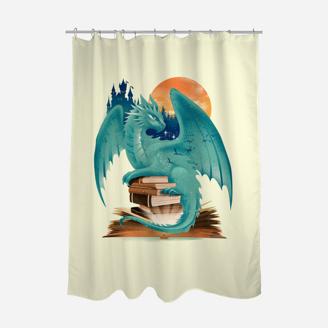 Book Of Dragon And Fantasy-None-Polyester-Shower Curtain-dandingeroz