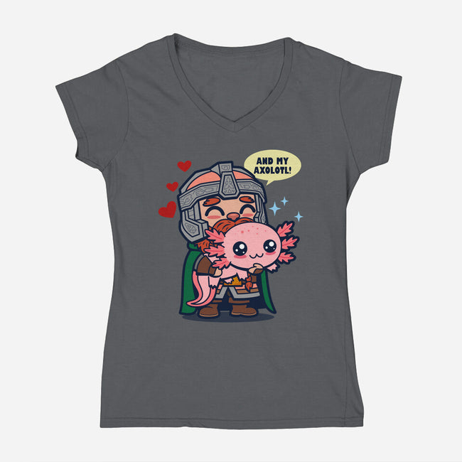 And My Axolotl-Womens-V-Neck-Tee-Boggs Nicolas