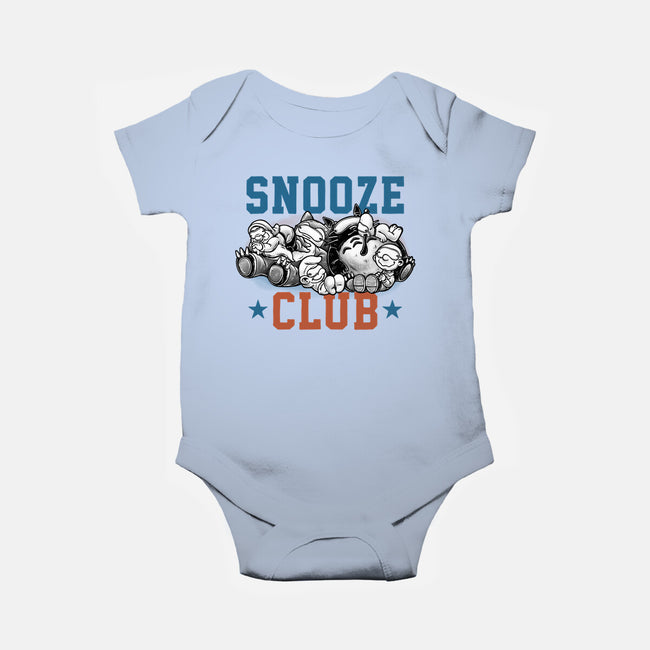 Snooze Club-Baby-Basic-Onesie-glitchygorilla