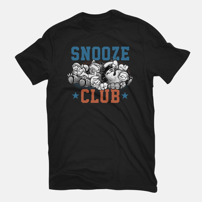 Snooze Club-Womens-Fitted-Tee-glitchygorilla
