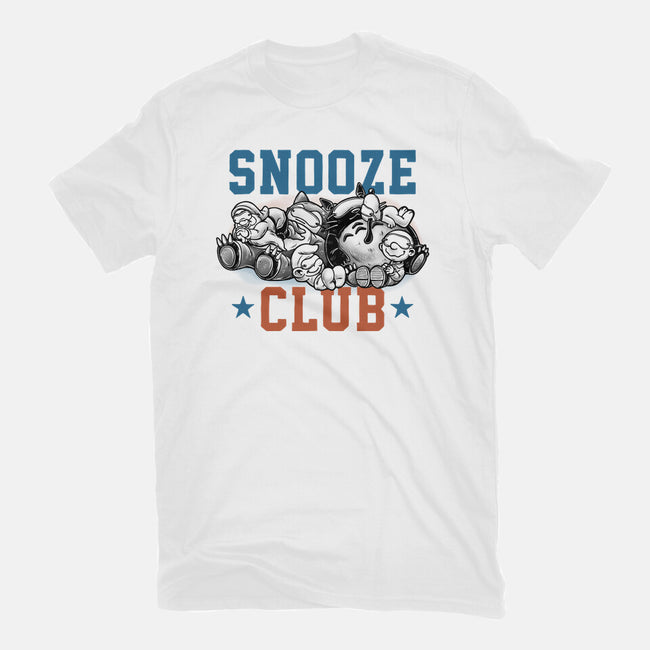 Snooze Club-Womens-Fitted-Tee-glitchygorilla