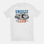 Snooze Club-Womens-Fitted-Tee-glitchygorilla