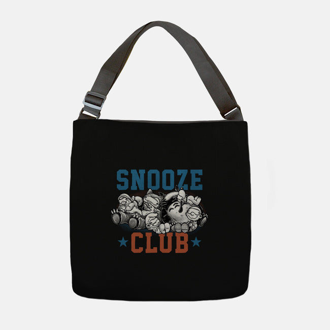 Snooze Club-None-Adjustable Tote-Bag-glitchygorilla