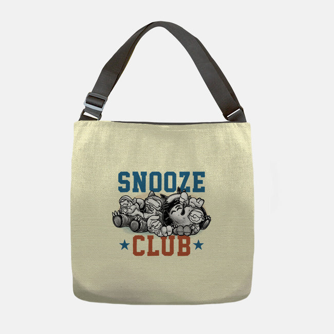 Snooze Club-None-Adjustable Tote-Bag-glitchygorilla