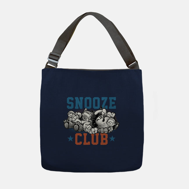 Snooze Club-None-Adjustable Tote-Bag-glitchygorilla