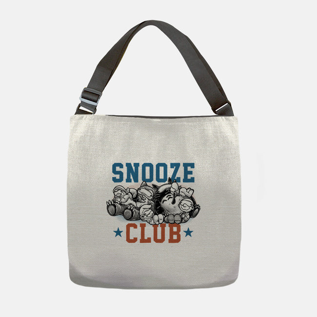 Snooze Club-None-Adjustable Tote-Bag-glitchygorilla