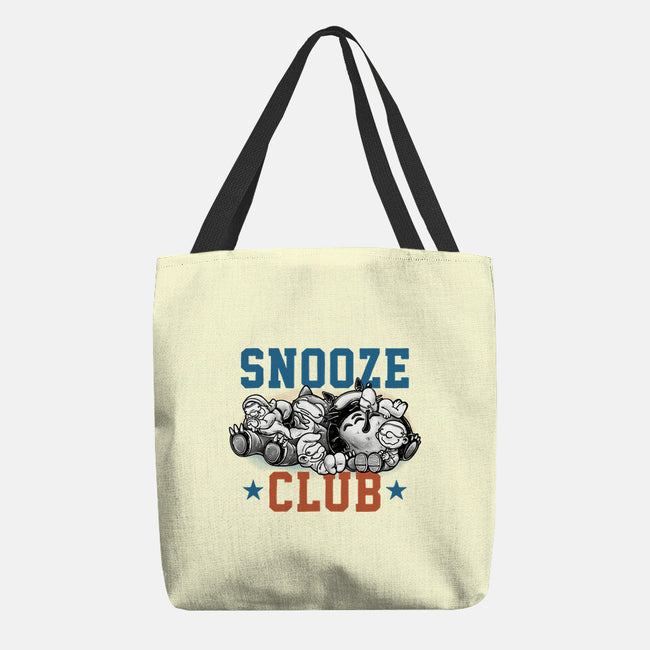 Snooze Club-None-Basic Tote-Bag-glitchygorilla