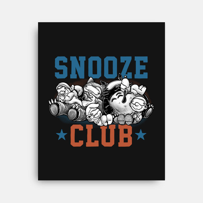 Snooze Club-None-Stretched-Canvas-glitchygorilla