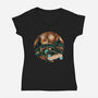 Welcome To Hobbiton-Womens-V-Neck-Tee-glitchygorilla