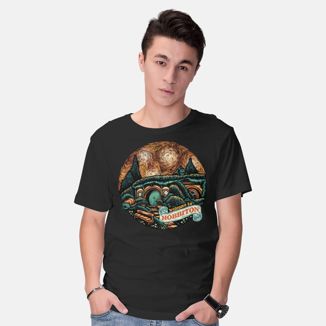 Welcome To Hobbiton-Mens-Basic-Tee-glitchygorilla