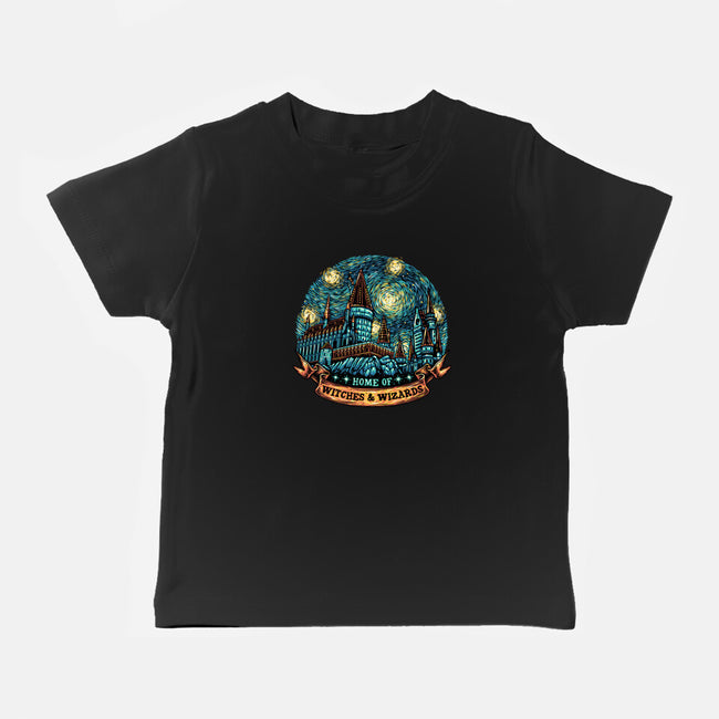 Home Of Witches And Wizards-Baby-Basic-Tee-glitchygorilla