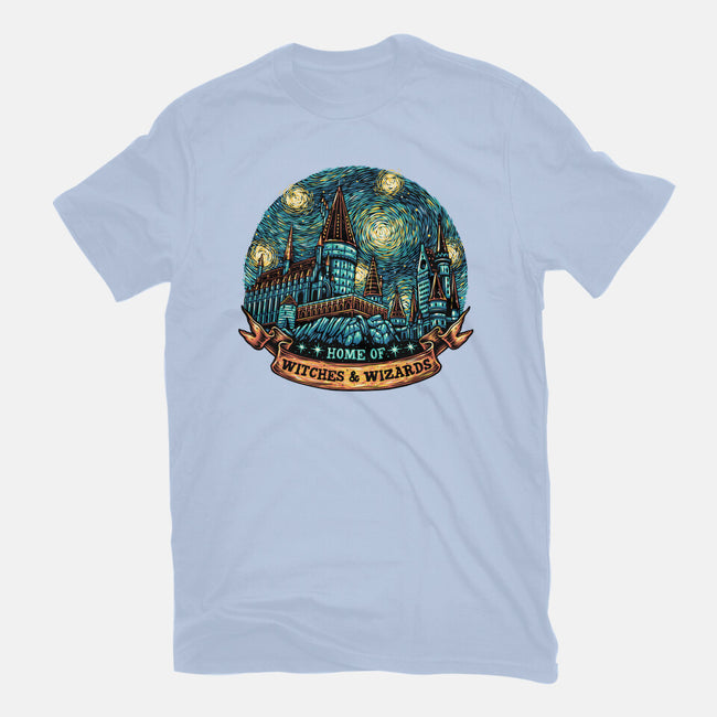 Home Of Witches And Wizards-Womens-Basic-Tee-glitchygorilla