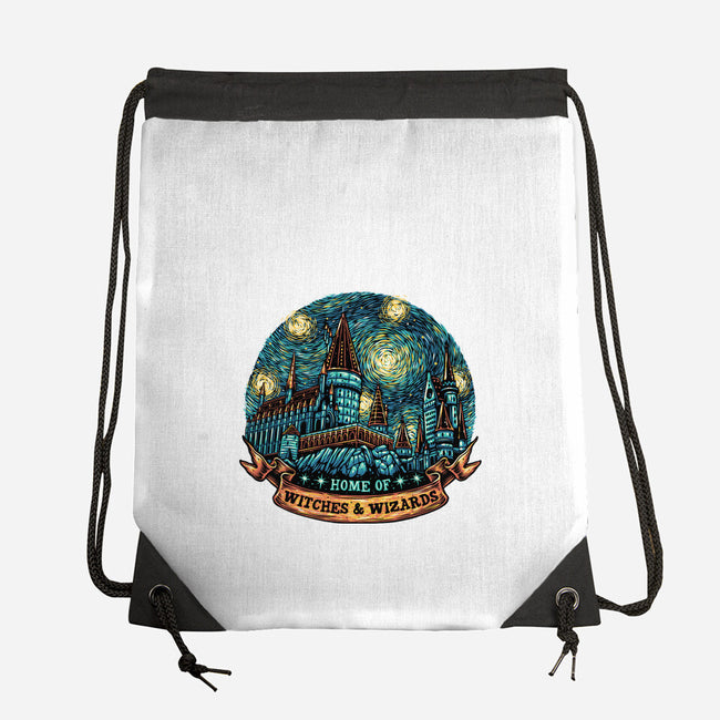Home Of Witches And Wizards-None-Drawstring-Bag-glitchygorilla