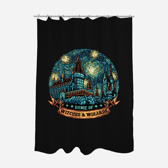 Home Of Witches And Wizards-None-Polyester-Shower Curtain-glitchygorilla