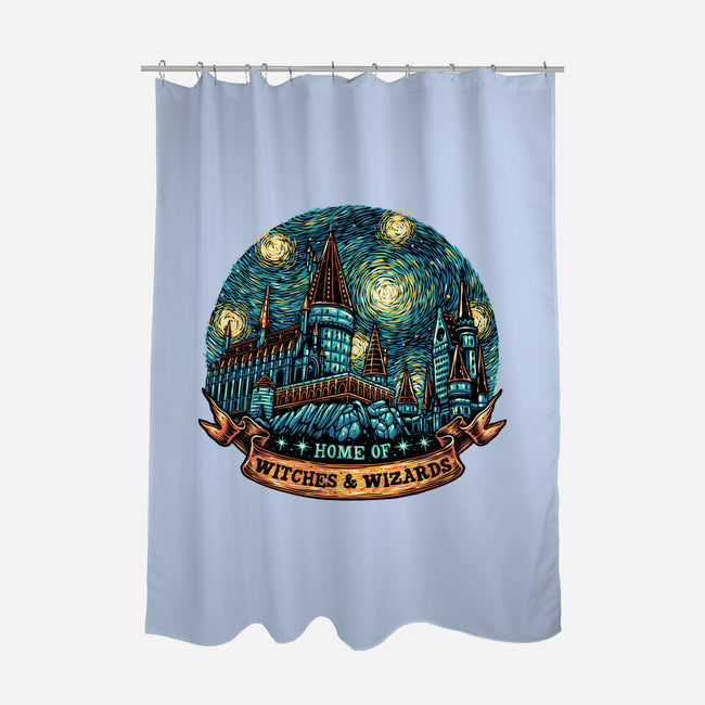 Home Of Witches And Wizards-None-Polyester-Shower Curtain-glitchygorilla