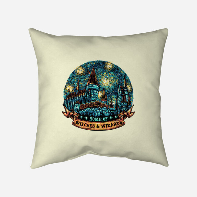 Home Of Witches And Wizards-None-Removable Cover w Insert-Throw Pillow-glitchygorilla