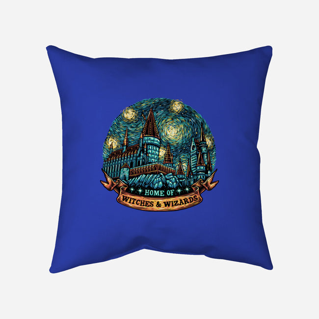 Home Of Witches And Wizards-None-Removable Cover w Insert-Throw Pillow-glitchygorilla