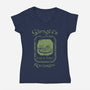 Gamgee's Fish And Chips-Womens-V-Neck-Tee-Mattania