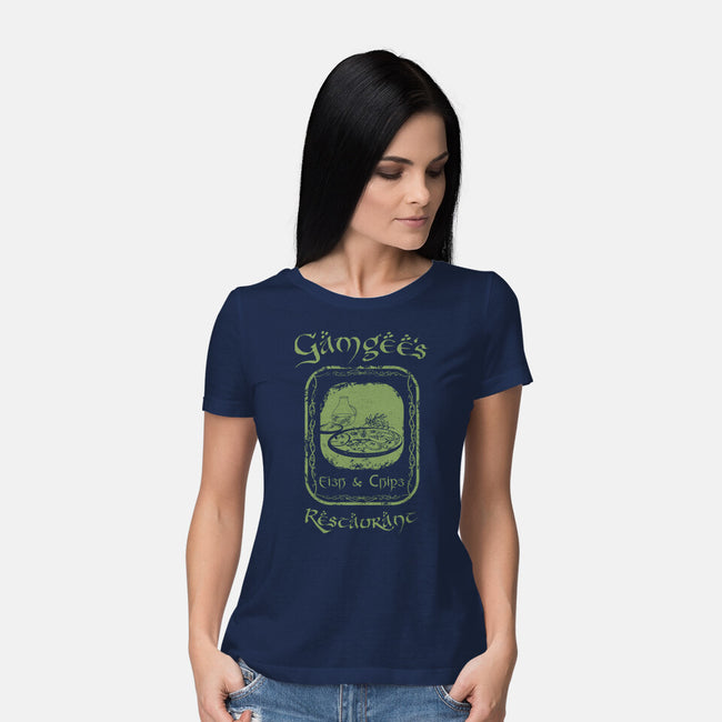 Gamgee's Fish And Chips-Womens-Basic-Tee-Mattania