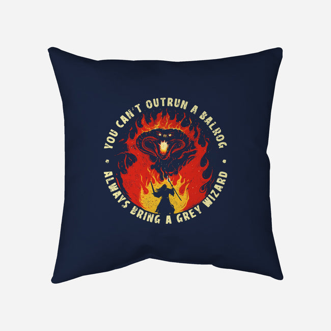 You Can't Outrun A Balrog-None-Removable Cover w Insert-Throw Pillow-sebasebi