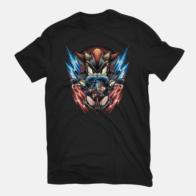 Shadow Of Speed-Unisex-Basic-Tee-glitchygorilla