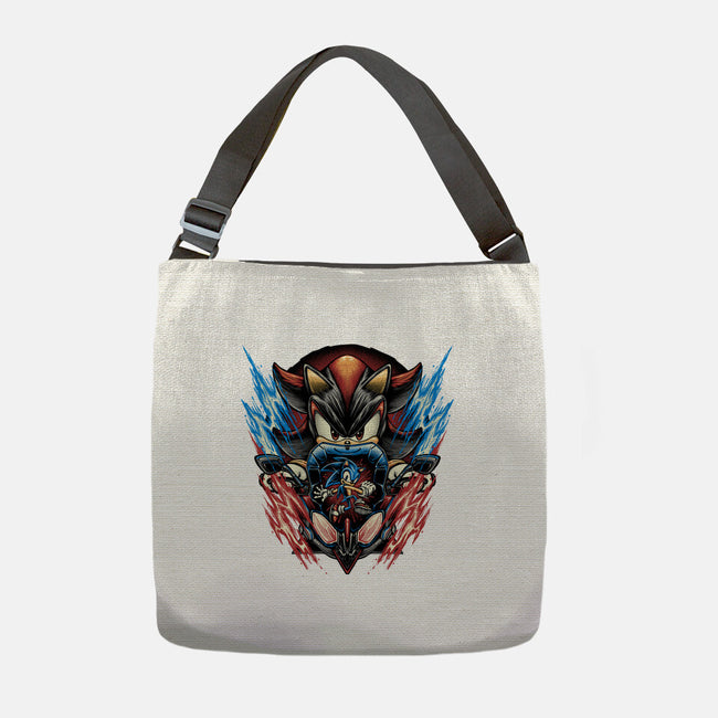 Shadow Of Speed-None-Adjustable Tote-Bag-glitchygorilla