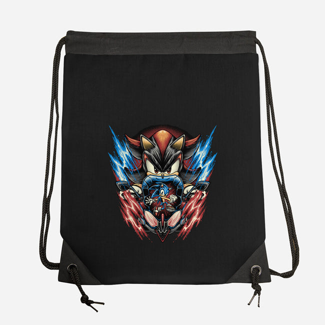 Shadow Of Speed-None-Drawstring-Bag-glitchygorilla