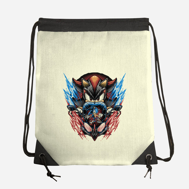 Shadow Of Speed-None-Drawstring-Bag-glitchygorilla