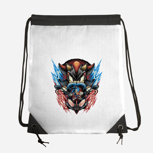 Shadow Of Speed-None-Drawstring-Bag-glitchygorilla
