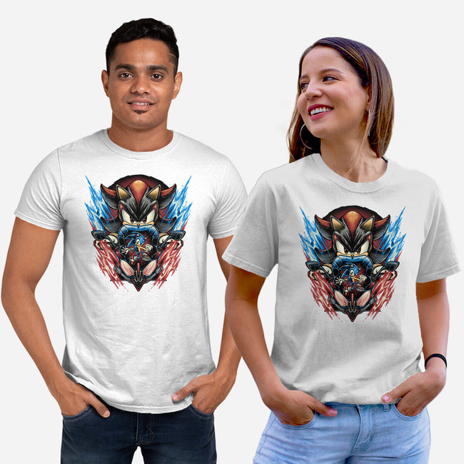 Shadow Of Speed-Unisex-Basic-Tee-glitchygorilla