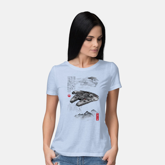Escape From Cloud City-Womens-Basic-Tee-DrMonekers