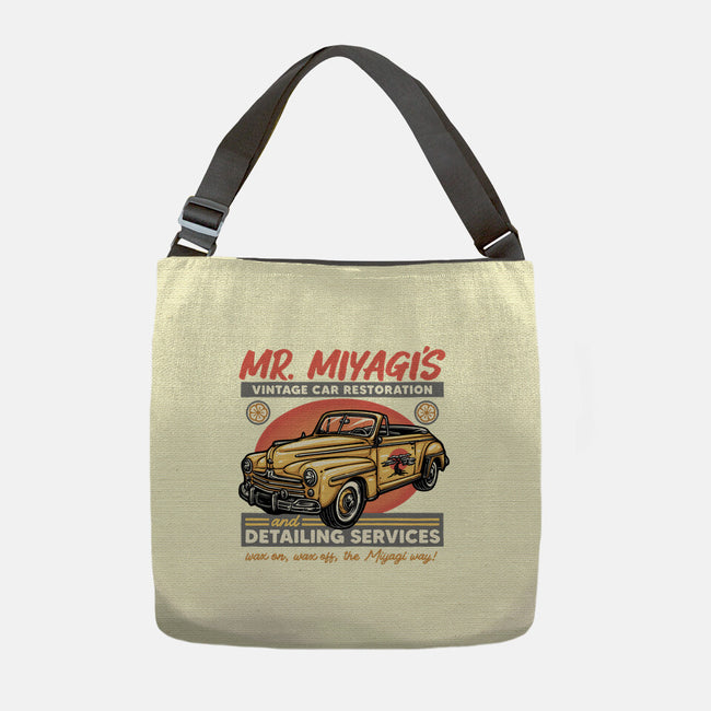 Miyagi Vehicle Restoration-None-Adjustable Tote-Bag-glitchygorilla