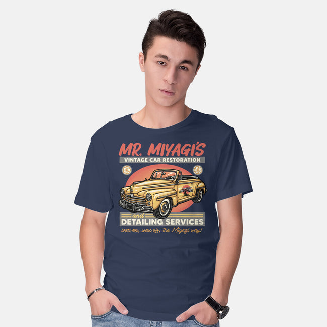 Miyagi Vehicle Restoration-Mens-Basic-Tee-glitchygorilla