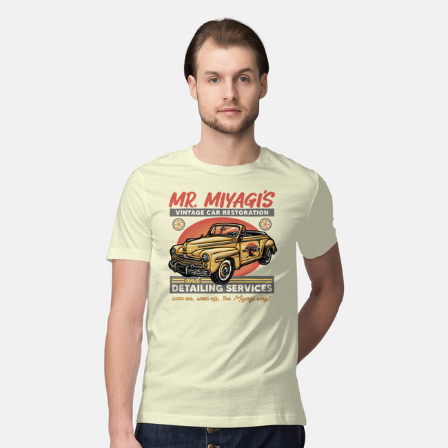 Miyagi Vehicle Restoration-Mens-Premium-Tee-glitchygorilla