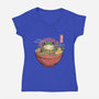 Toad Ramen Bath-Womens-V-Neck-Tee-constantine2454