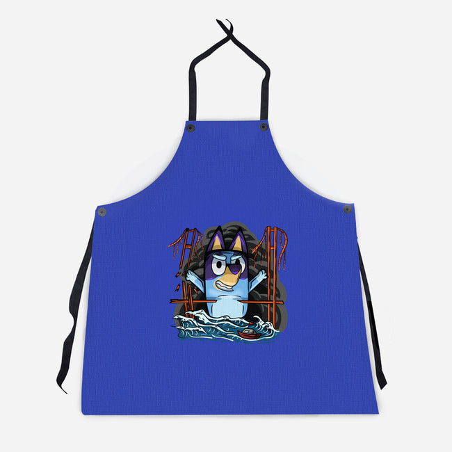 Kaiju Bluey-Unisex-Kitchen-Apron-nickzzarto