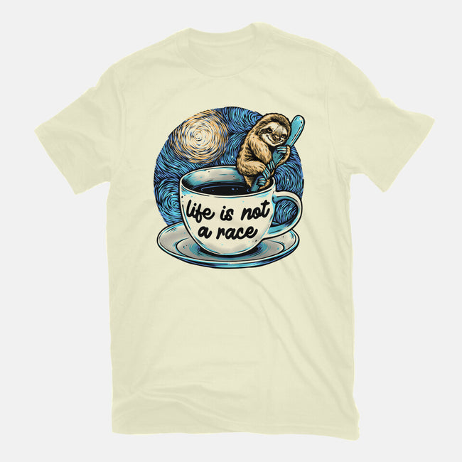 Life Is Not A Race-Mens-Basic-Tee-glitchygorilla