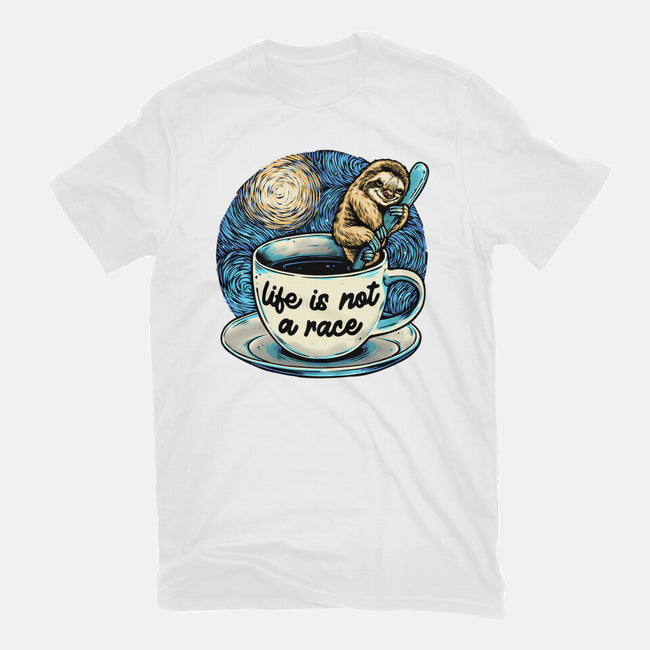 Life Is Not A Race-Mens-Heavyweight-Tee-glitchygorilla