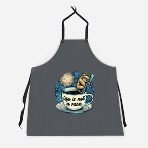 Life Is Not A Race-Unisex-Kitchen-Apron-glitchygorilla